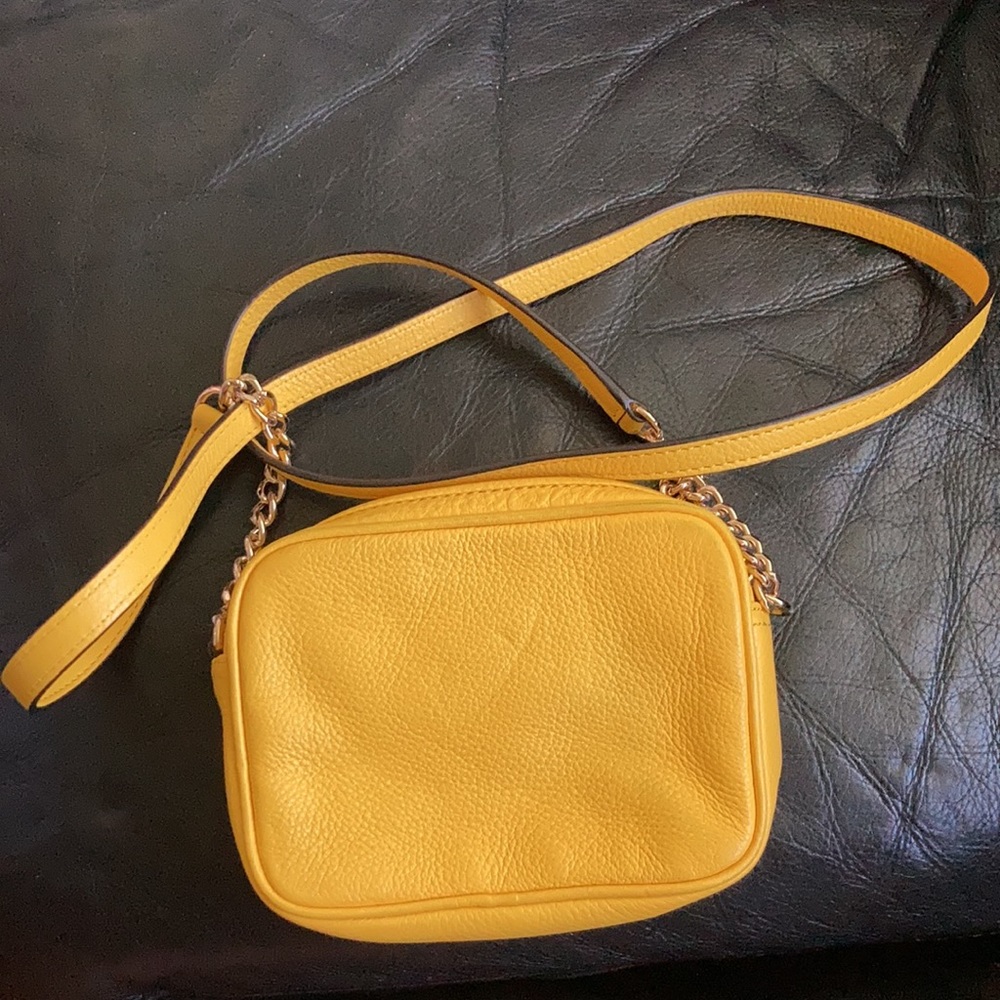 Yellow Leather Crossbody Michael Kors NWOT - Picture 4 of 7